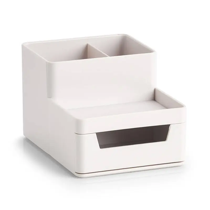 Organizer na biurko z plastiku, 11,2 x 15,5 x 9,5 cm