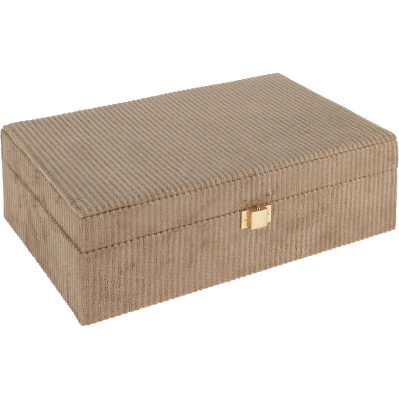 Organizer na biżuterię, sztruksowy, 25 x 16 x 7 cm
