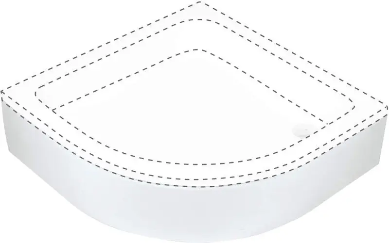 Osłona brodzika półokrągła 90 cm Plus II Biały