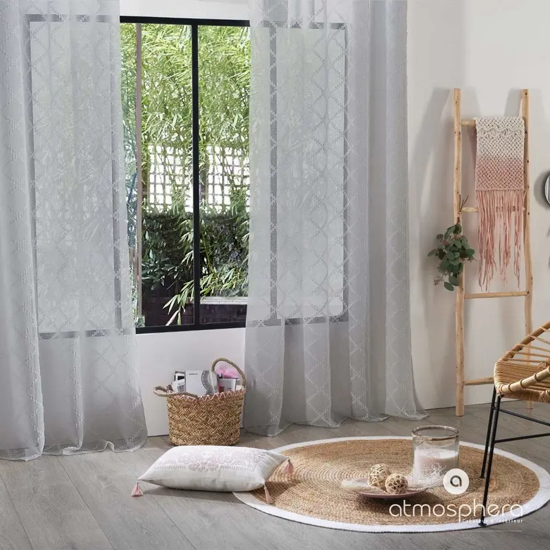 OUTLET Firana gotowa z geometrycznym nadrukiem, 140 x 240 cm