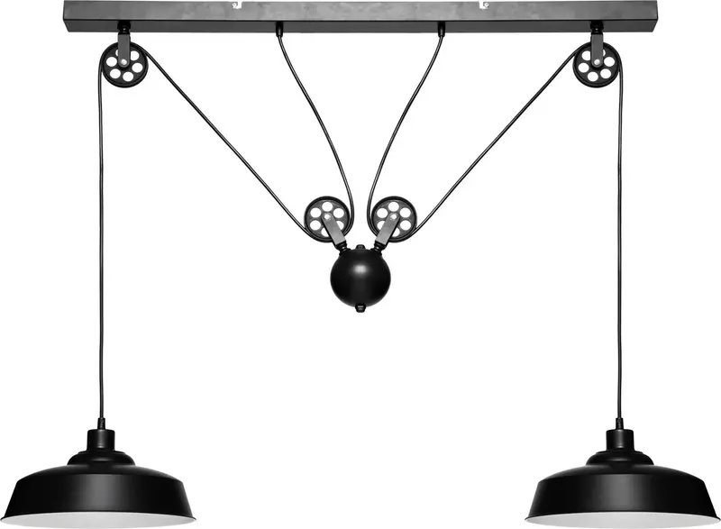 OUTLET Lampa wisząca EZIO, metal, wys. 60 cm