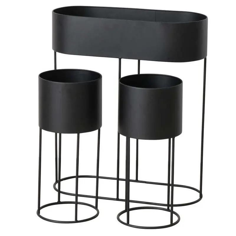 OUTLET Metalowe stojaki na kwiaty AURELA, 3 sztuki