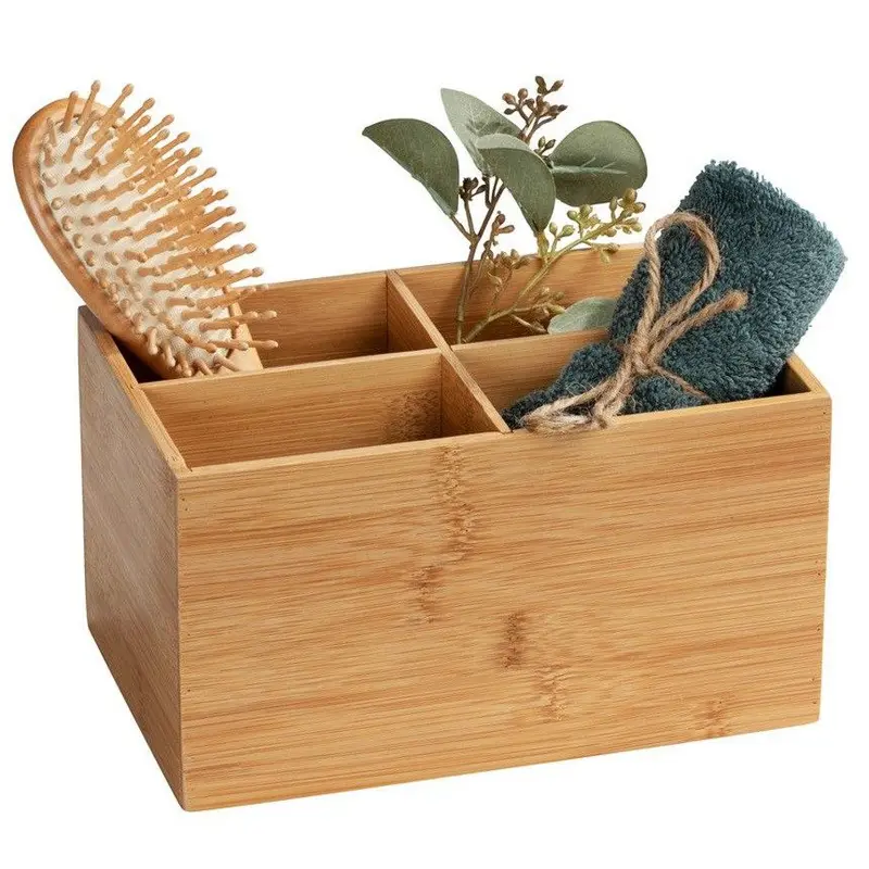 OUTLET Organizer łazienkowy TERRA z 4 przegródkami, bambus, WENKO