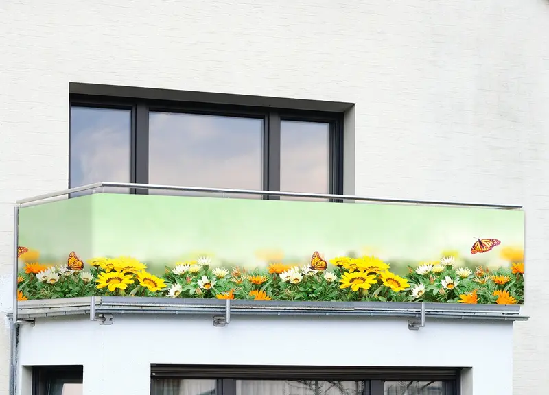 OUTLET Osłona na balkon w motyle, 5 m x 85 cm