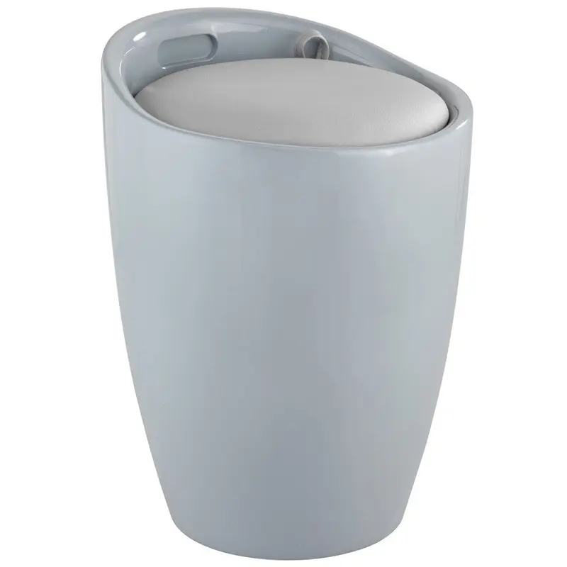 OUTLET Pufa CANDY GREY - kosz na pranie, 2w1, WENKO