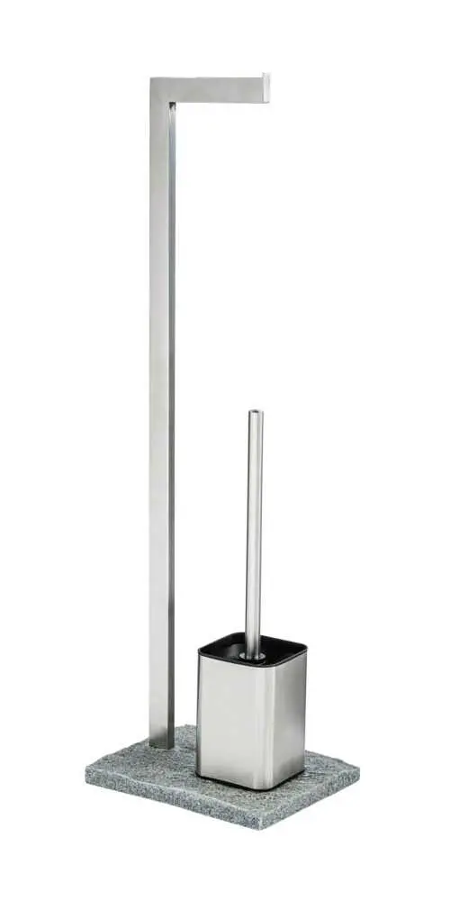 OUTLET Stojak na papier toaletowy i szczotkę do WC, GRANITE - 2 w 1, WENKO