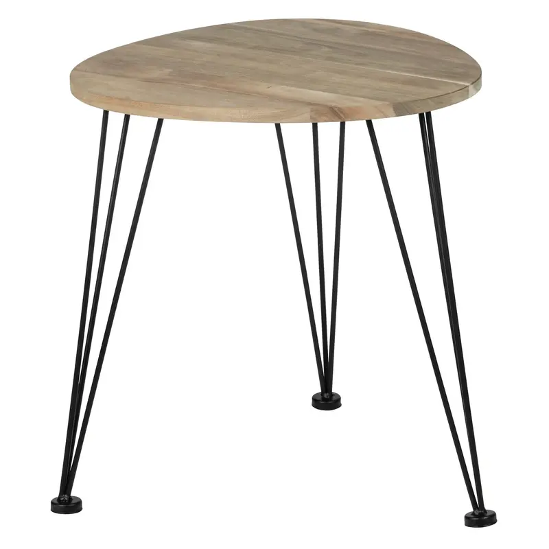 OUTLET Stolik kawowy okrągły, blat Ø 44 cm z drewna akacji, WENKO