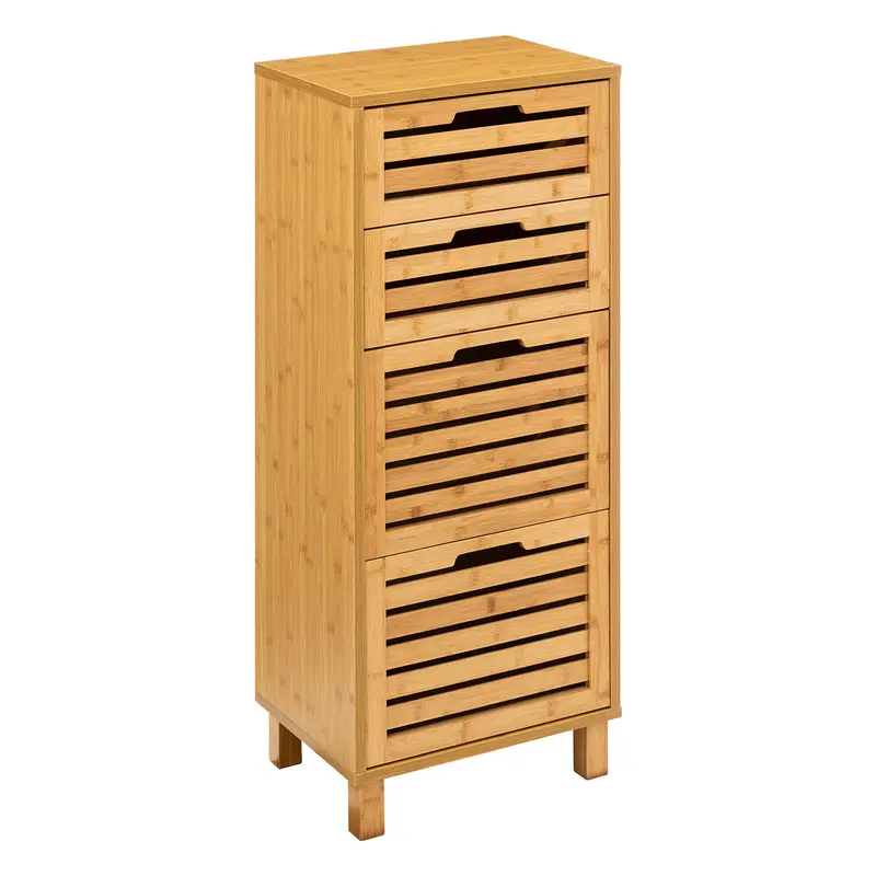 OUTLET Szafka łazienkowa stojąca wysoka SICELA, z 4 szufladami, 40 x 30 x 97,5 cm