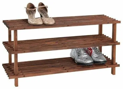 OUTLET Szafka na buty drewniana, 3 poziomy, KESPER