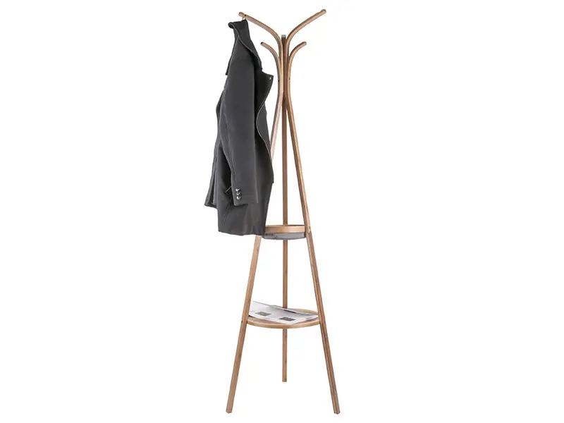 OUTLET Wieszak na kurtki NATIVE, bambus, 170 cm