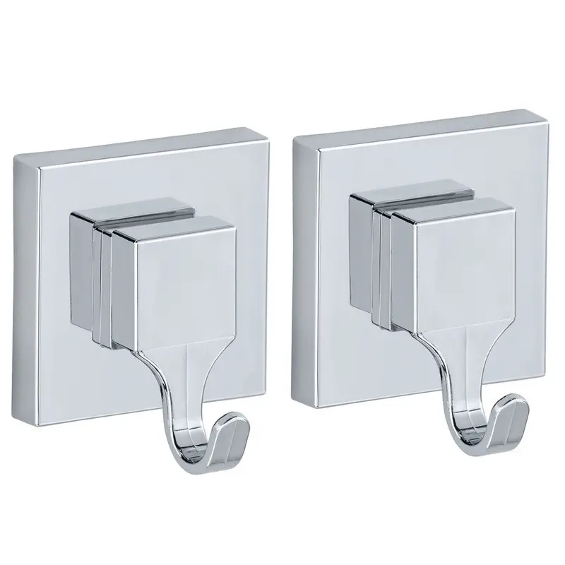 OUTLET Wieszaki na przyssawki QUADRO, Vacuum-Loc, 2 sztuki w komplecie, WENKO