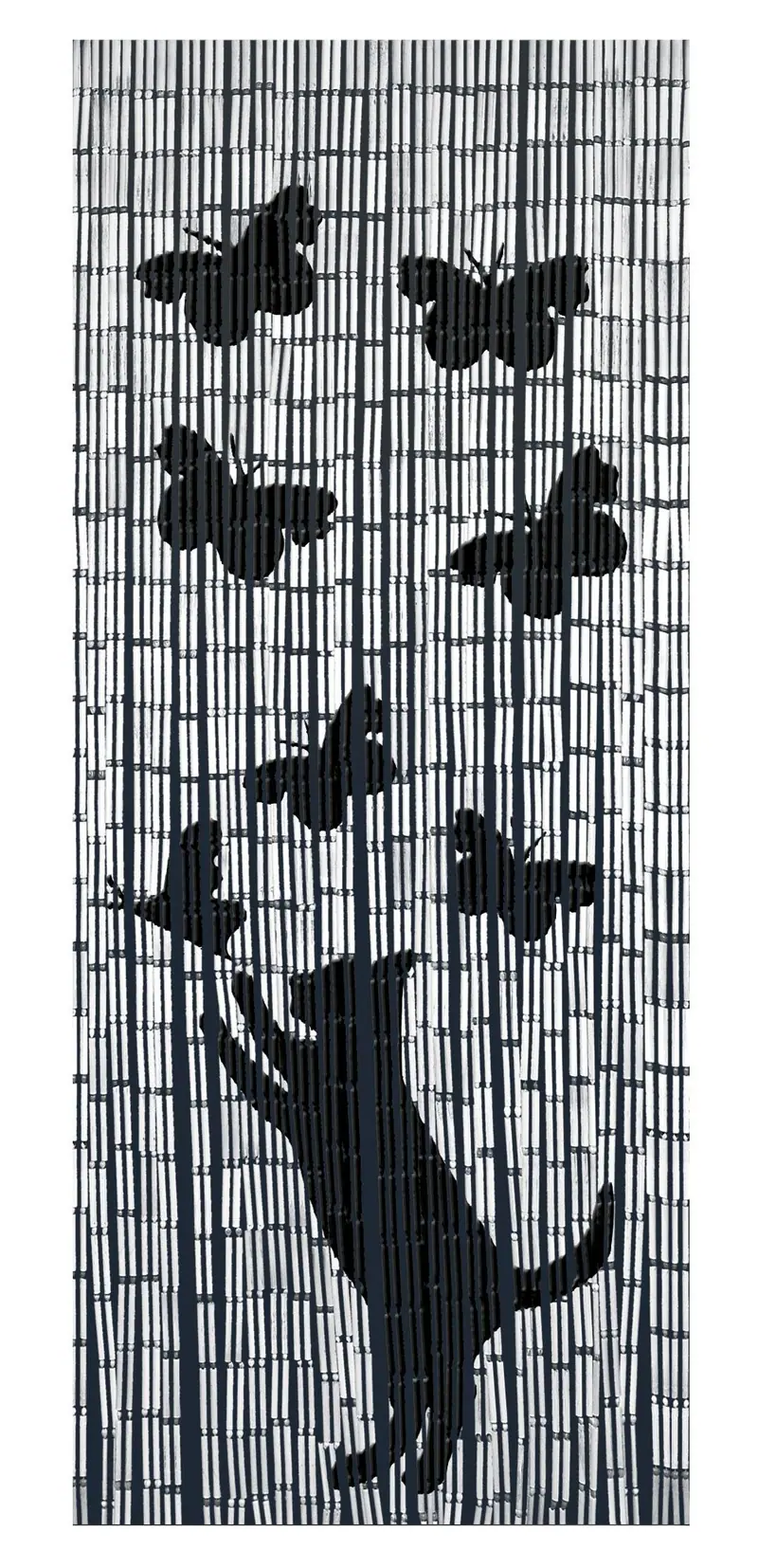 OUTLET Zasłona bambusowa Kot i motyle, 90x200 cm