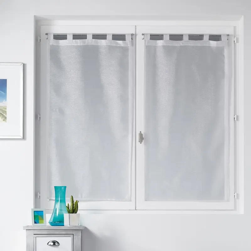 OUTLET Zasłony na przelotkach SILVER z połyskiem, 60 x 160 cm, komplet