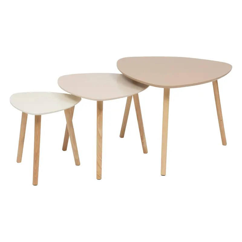 OUTLET Zestaw 3 stolików kawowych MILEO