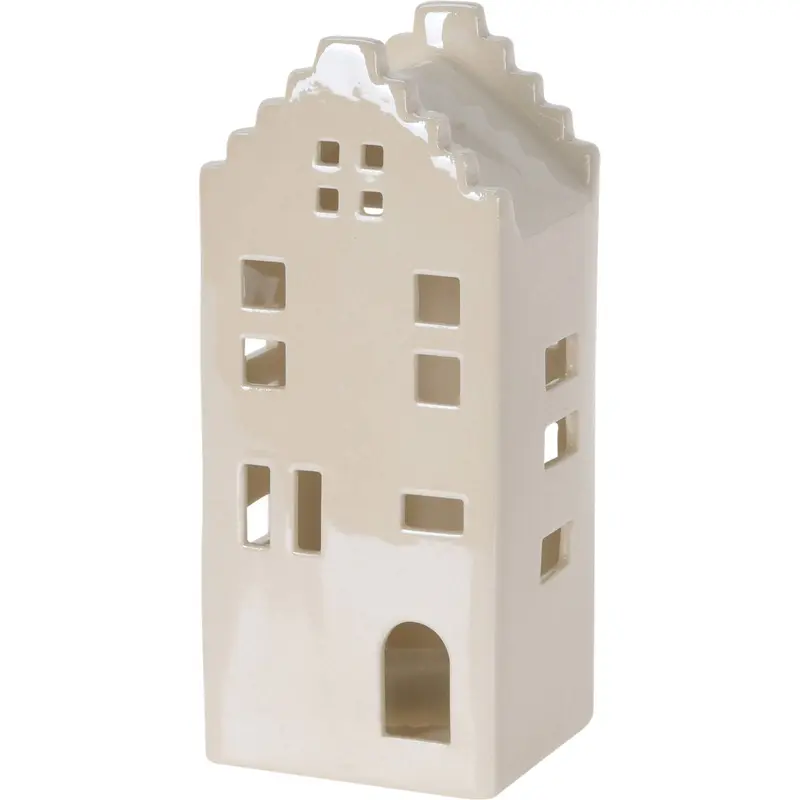 Ozdobny domek ceramiczny LED, 15 cm