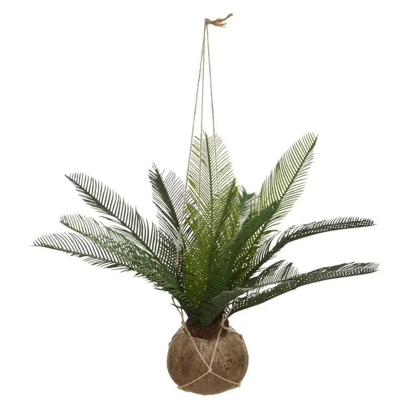 Palma sztuczna w doniczce z kokosa, wisząca, wys. 50 cm