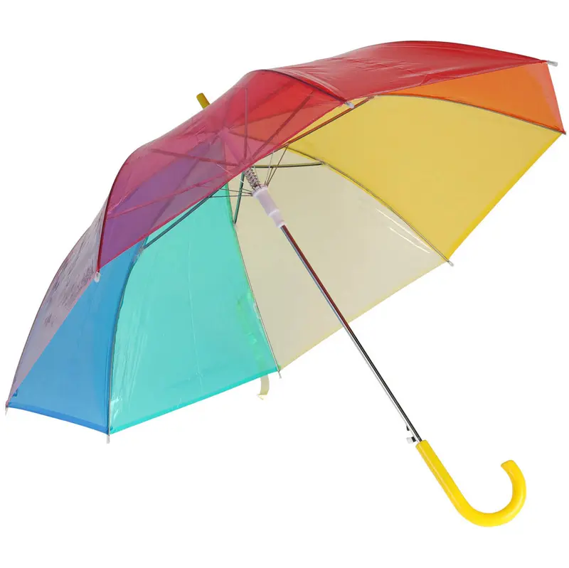 Parasol półautomatyczny duży, tęczowy, Ø 80 cm