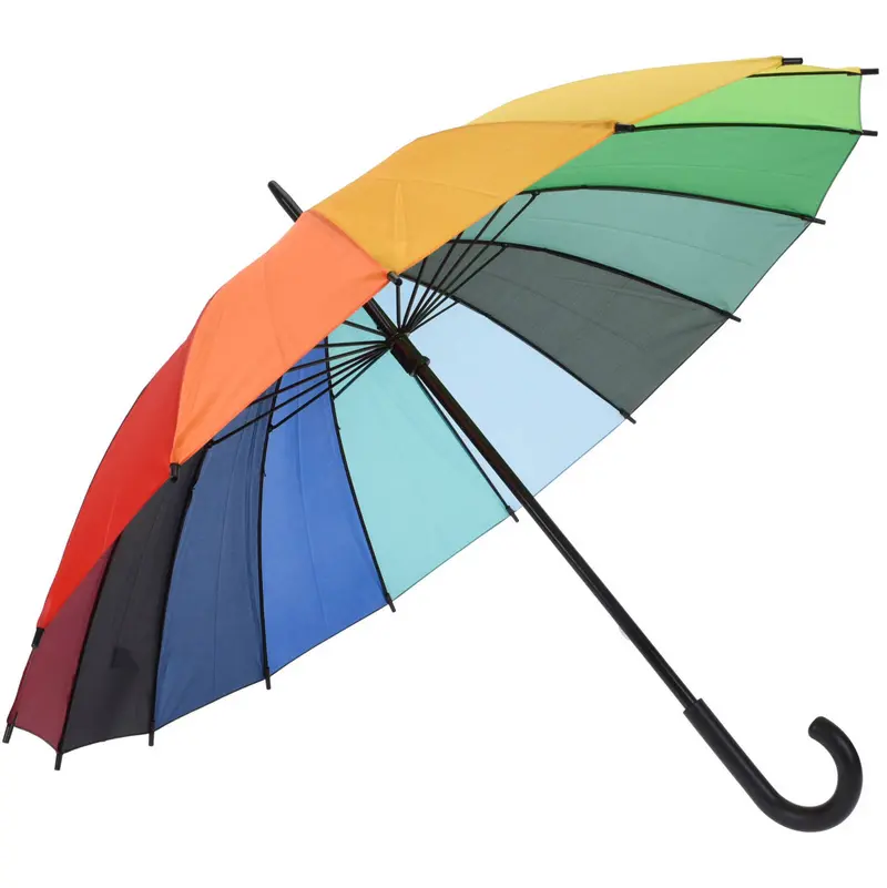 Parasol półautomatyczny duży, tęczowy, Ø 98 cm