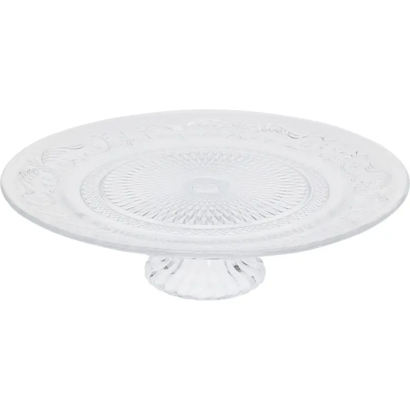 Patera na ciasto szklana w klasycznym stylu, Ø 25 x 7 cm