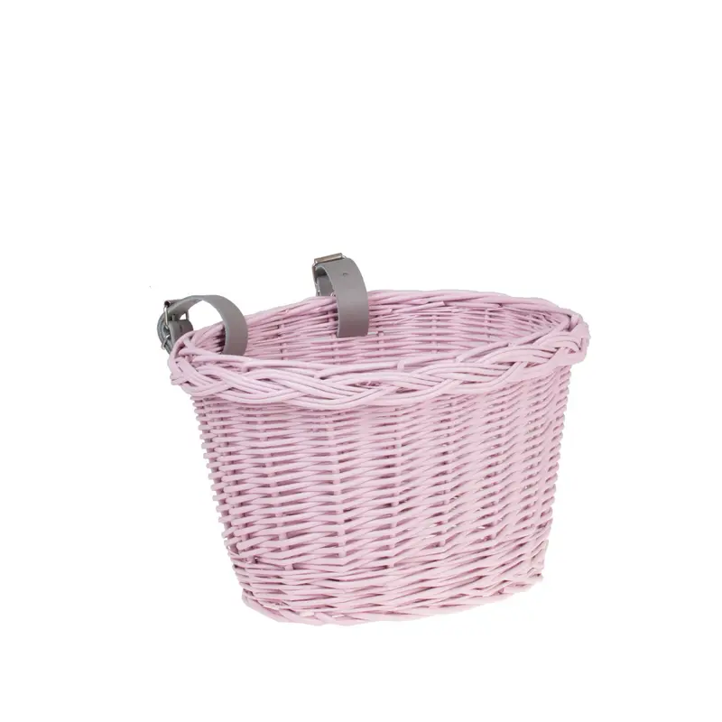Paulus wicker bike basket for kids, small bicycle basket with leather straps TheWickerStories