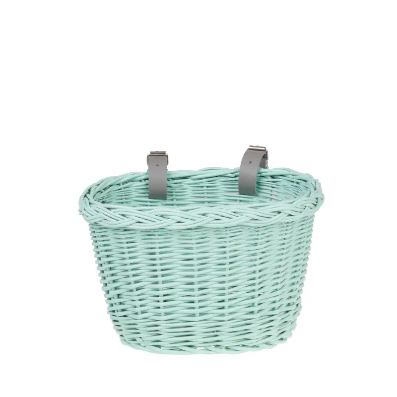 Paulus wicker kids' bike basket, small bicycle basket with leather straps TheWickerStories