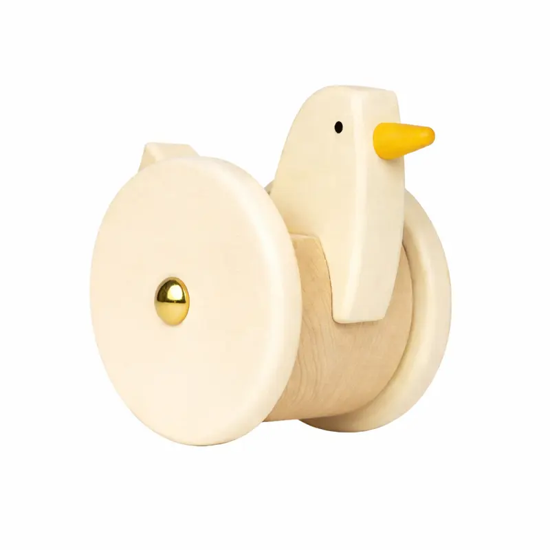 Petra wooden hen on wheels – toy for children TheWickerStories