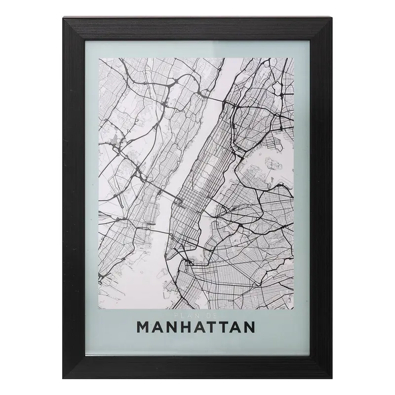 Plakat w ramce mapa miasta, 18 x 24 cm