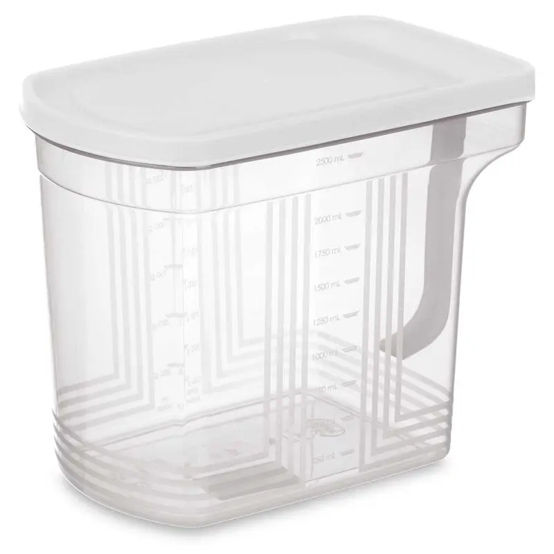 Plastikowy pojemnik z miarką i uchwytem, 2,5 l