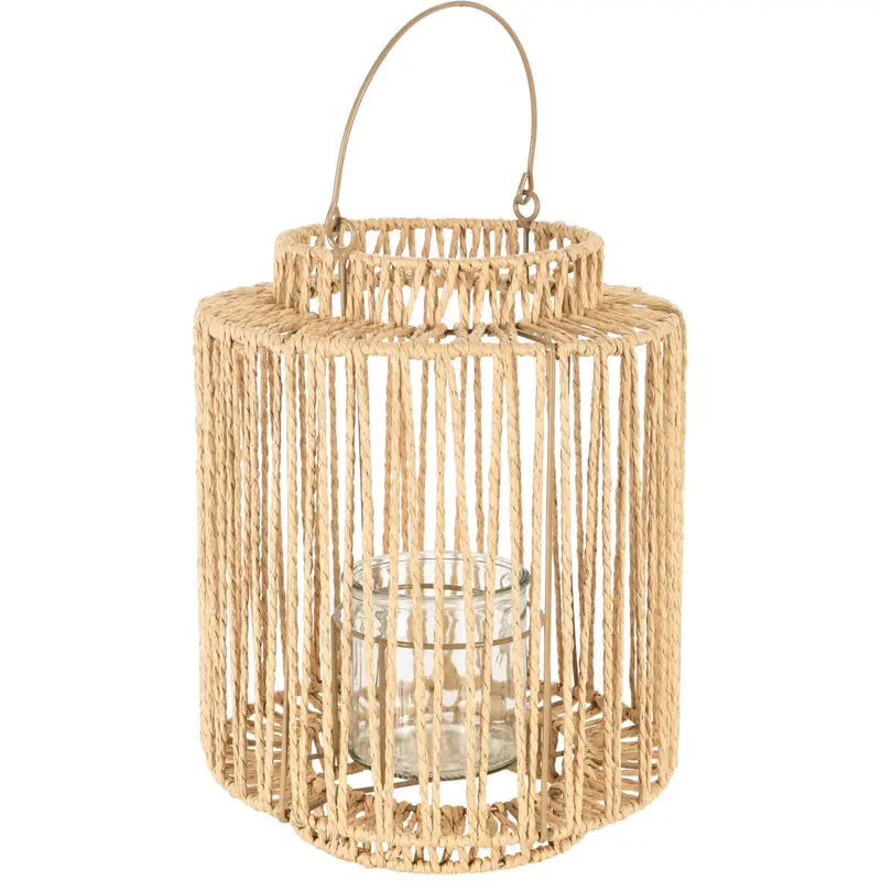 Pleciony lampion z uchwytem, 25 x 32 cm