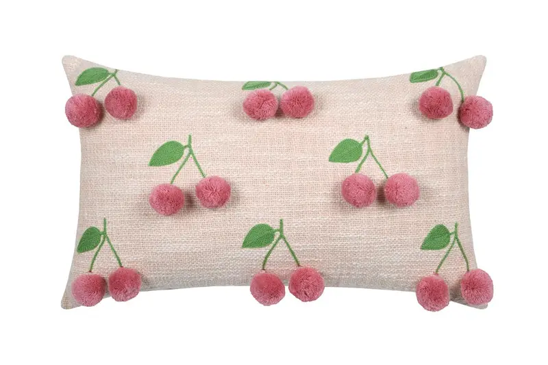 Poduszka ozdobna w wiśnie, CHERRIES, 30 x 50 cm