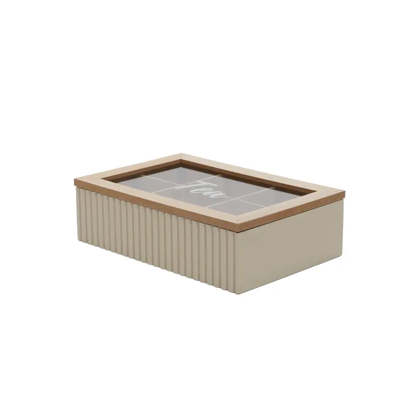 Pojemnik na herbatę z przegródkami TEA, 24 x 16 x 7 cm