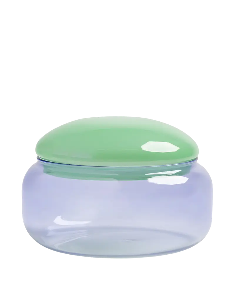 Pojemnik szklany PUFFY liliowy