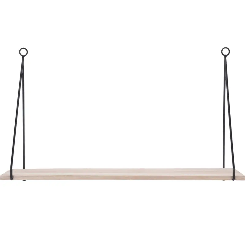 Półka na ścianę LOFT, drewno paulownia, 50 x 29 x 15 cm