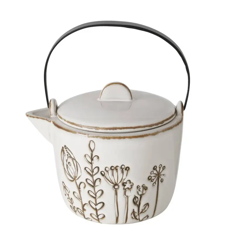 Porcelanowy dzbanek z żelazną rączką, Bloma, 1200 ml