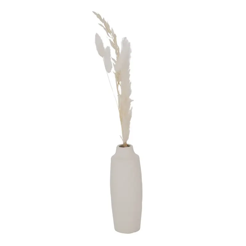 Porcelanowy wazon dekoracyjny Bianca, suszone kwiaty, wys. 16 cm