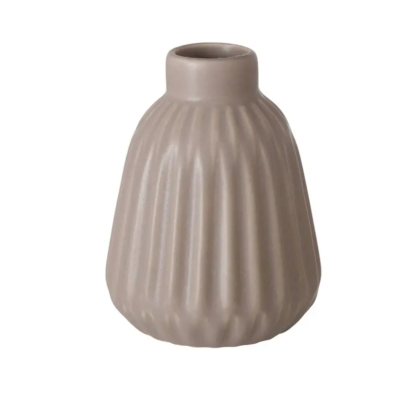 Porcelanowy wazon dekoracyjny Esko, szary mat
