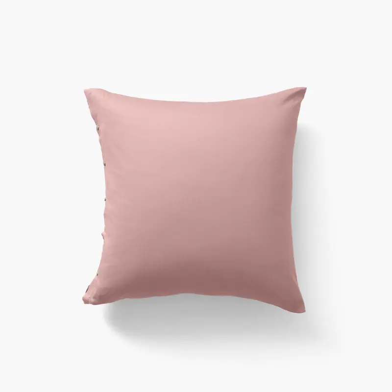 Poszewka na poduszkę kwadratowa z organicznej satyny bawełnianej prana Quartz blush