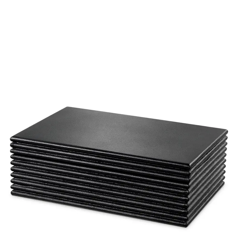 Pudełko dekoracyjne Elvane, black leather