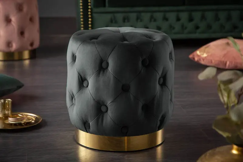 PUFA MODERN BAROCK CZARNA / 40732  / INVICTA INTERIOR