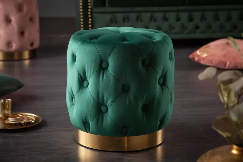 PUFA MODERN BAROCK ZIELONA / 40730  / INVICTA INTERIOR