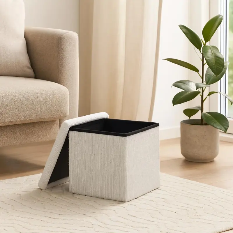 Pufa składana boucle MODUL, 31 x 31 cm