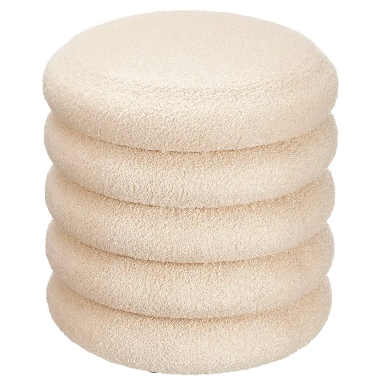 Pufa ze schowkiem okrągła boucle, Ø 40 cm