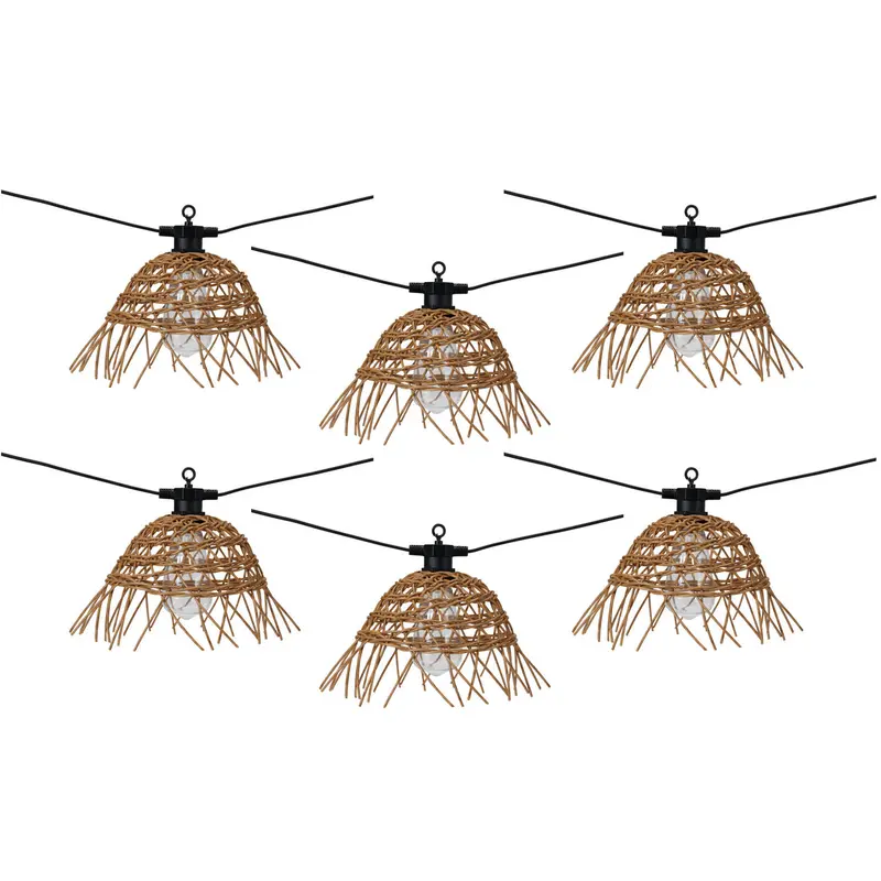 Rattanowy łańcuch świetlny, 6 lampek