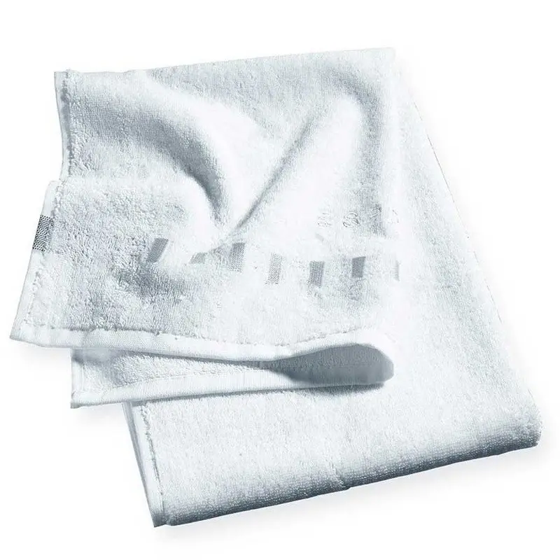 Ręcznik bawełniany frotte w kolorze srebrnym, ręcznik z haftem, 100 x 50 cm, Esprit