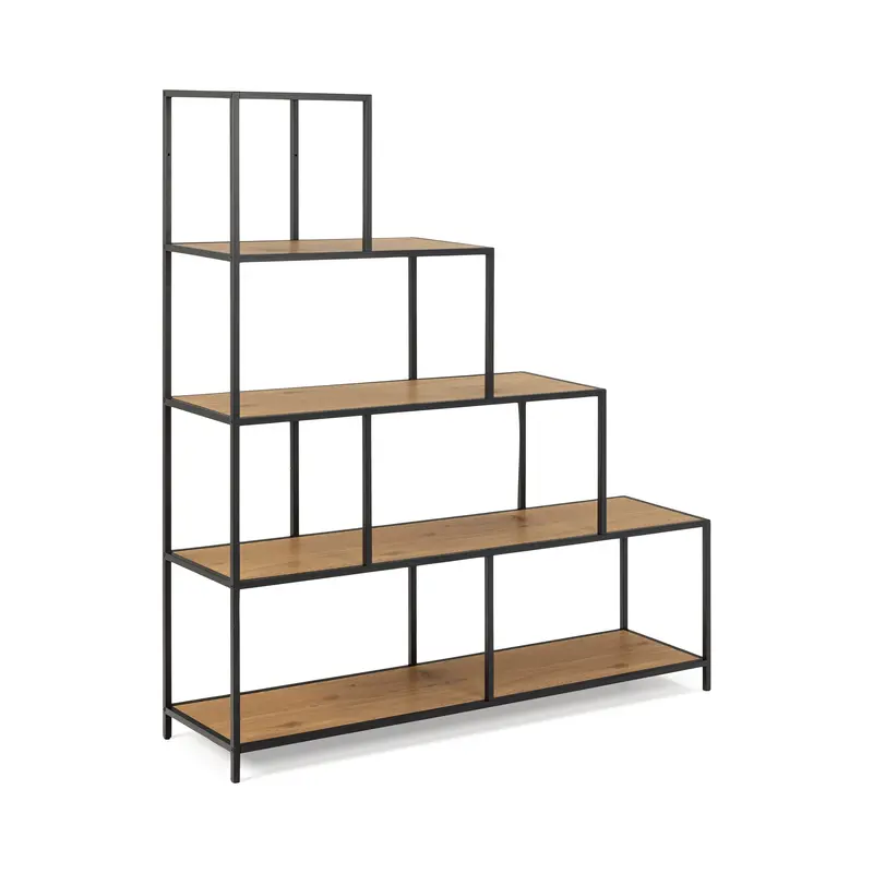 Regał 135x150 o schodkowej formie w stylu nowoczesnym | Skeleto