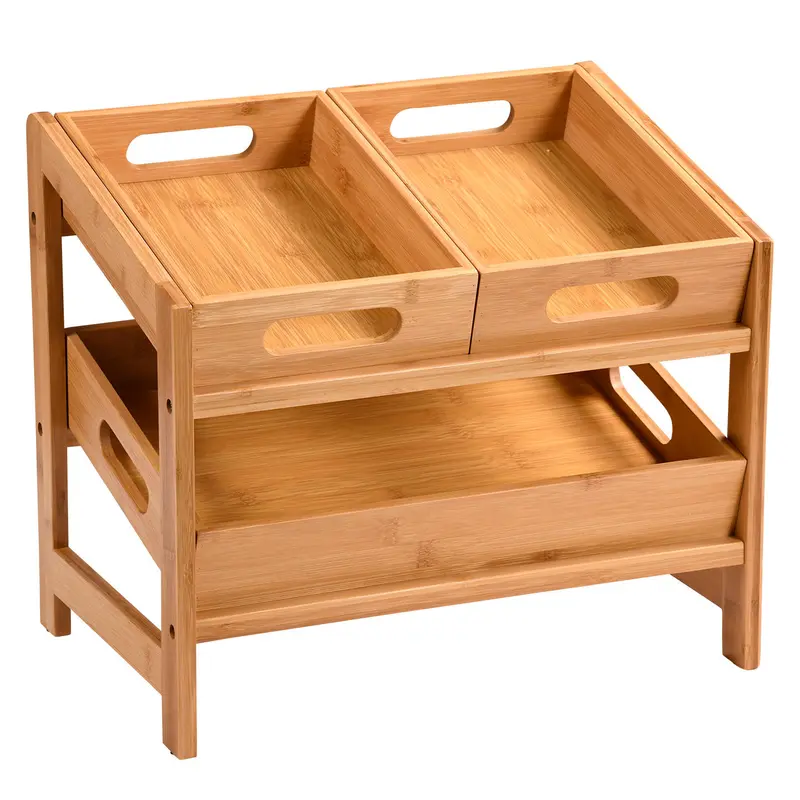 Regał kuchenny z wyciąganymi tacami, bambus, 39,5 x 26 cm, Kesper