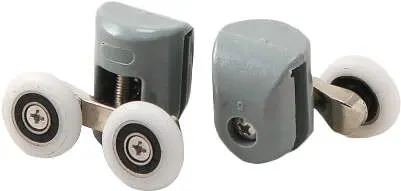Rolki górne podwójne do szyb 5 mm - FI 23 mm Biały