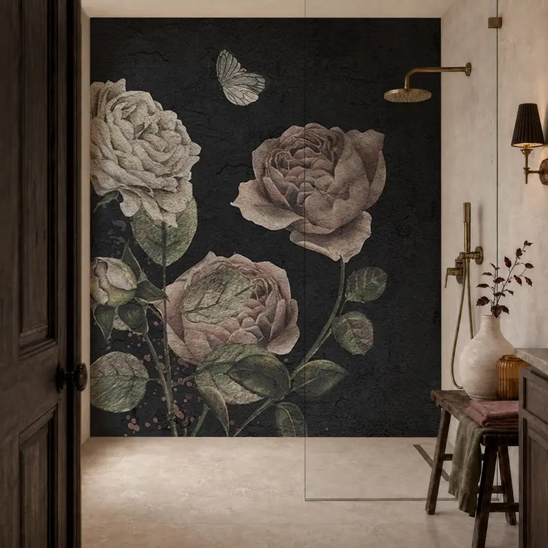 Rose Dream Black – Tapeta na wymiar Aqua Zone