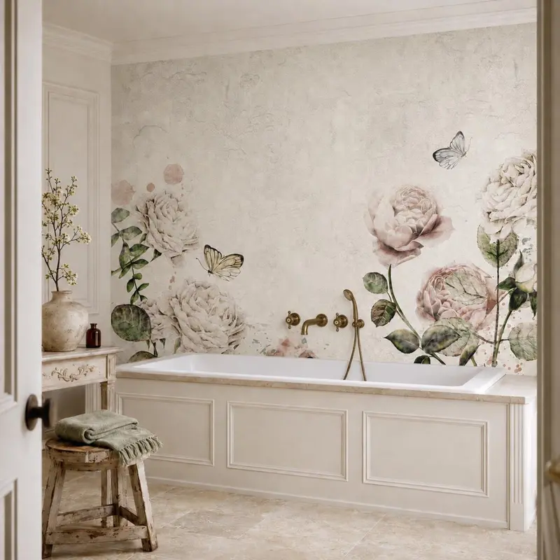 Rose Dream White – Tapeta na wymiar Aqua Zone
