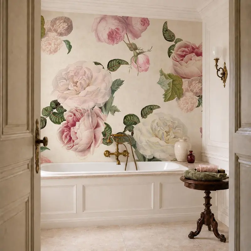 Roses Cream – Tapeta na wymiar Aqua Zone